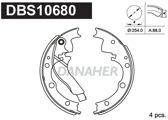Brake Shoe Set (DBS10680)