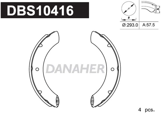 Brake Shoe Set (DBS10416)