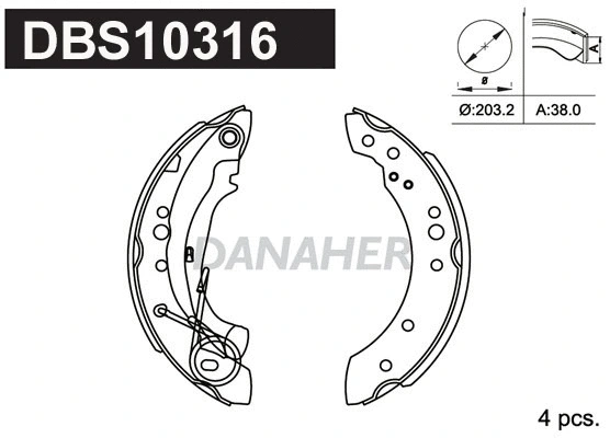 Brake Shoe Set (DBS10316)