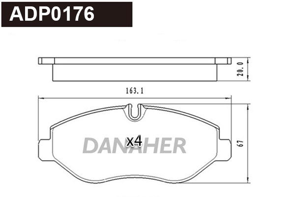 Brake Pad Set, disc brake (ADP0176)