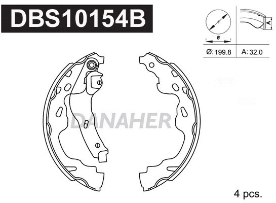 Brake Shoe Set (DBS10154B)