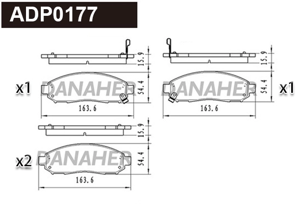 Brake Pad Set, disc brake (ADP0177)