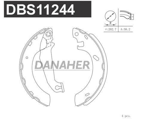 Brake Shoe Set (DBS11244)