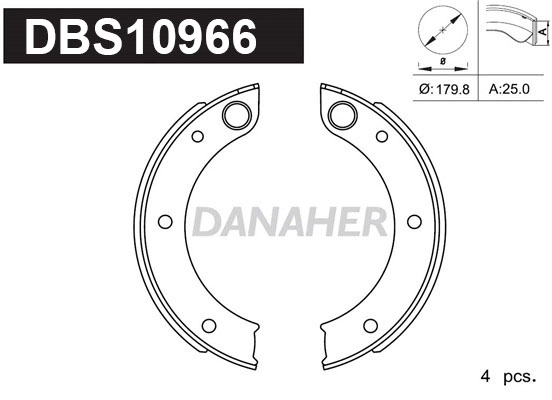 Brake Shoe Set, parking brake (DBS10966)