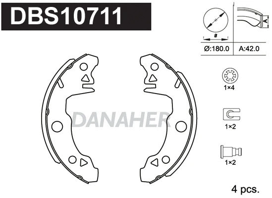 Brake Shoe Set (DBS10711)