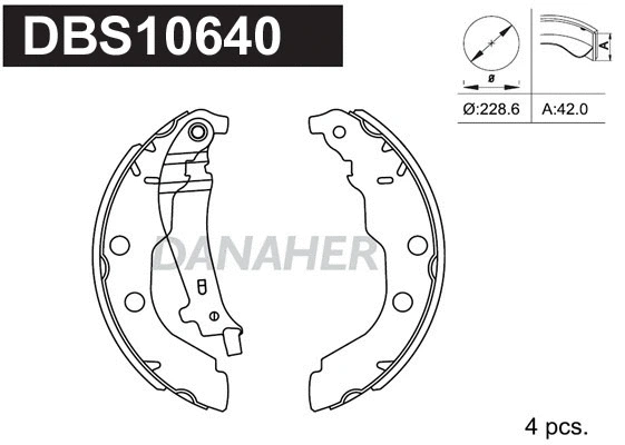Brake Shoe Set (DBS10640)
