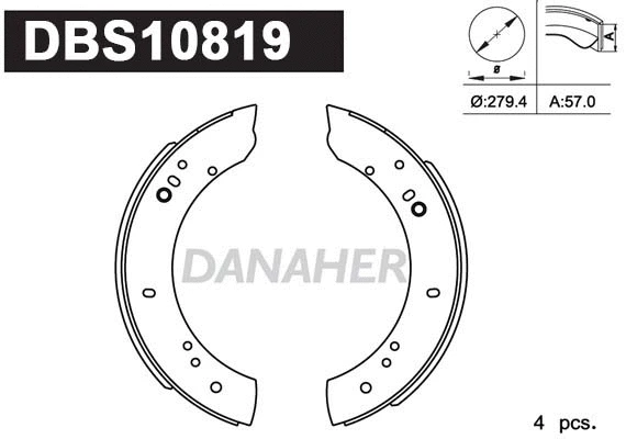 Brake Shoe Set (DBS10819)