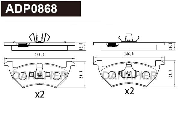 Brake Pad Set, disc brake (ADP0868)