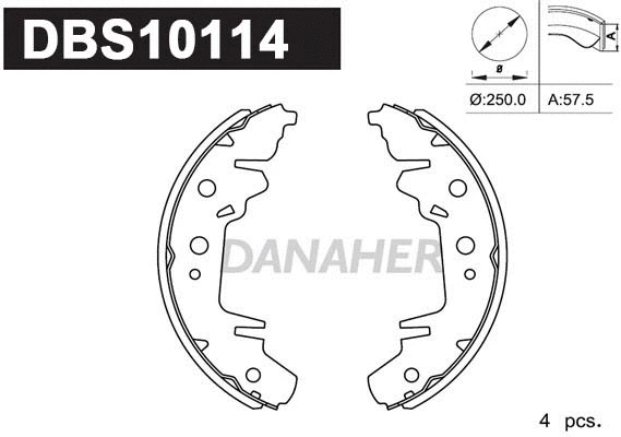 Brake Shoe Set (DBS10114)