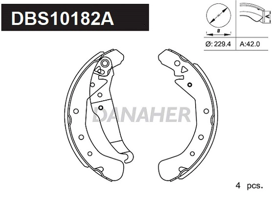 Brake Shoe Set (DBS10182A)