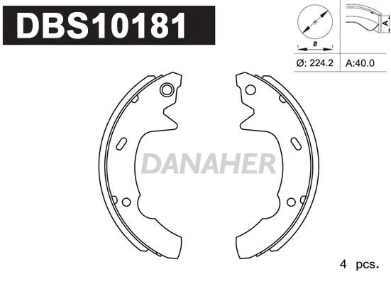 Brake Shoe Set (DBS10181)