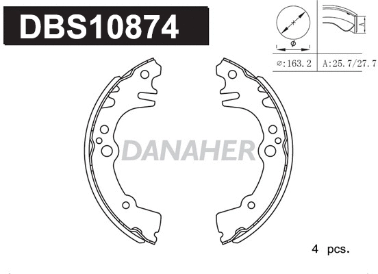 Brake Shoe Set (DBS10874)