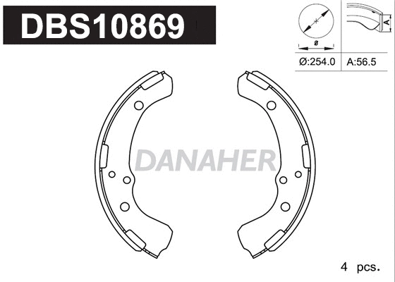 Brake Shoe Set (DBS10869)