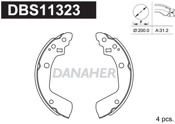 Brake Shoe Set (DBS11323)