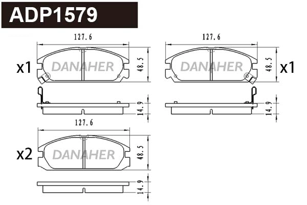 Brake Pad Set, disc brake (ADP1579)
