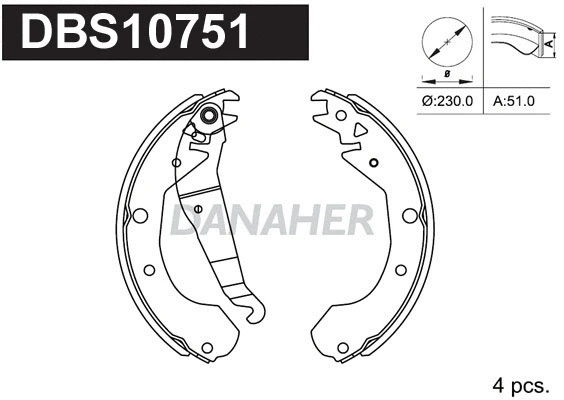 Brake Shoe Set (DBS10751)