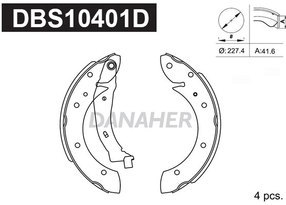 Brake Shoe Set (DBS10401D)