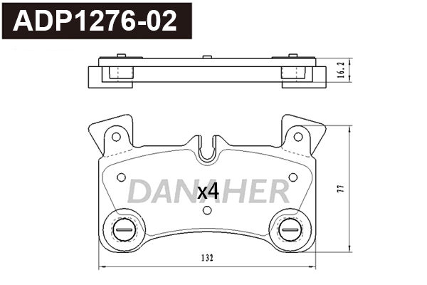 Brake Pad Set, disc brake (ADP1276-02)