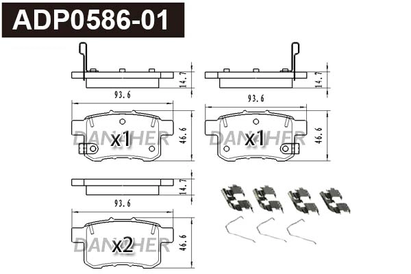Brake Pad Set, disc brake (ADP0586-01)