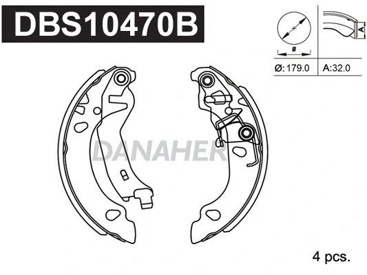 Brake Shoe Set (DBS10470B)