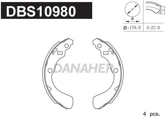 Brake Shoe Set (DBS10980)