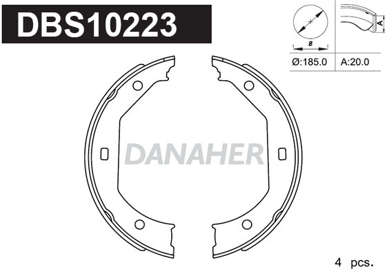 Brake Shoe Set, parking brake (DBS10223)