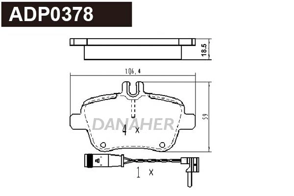 Brake Pad Set, disc brake (ADP0378)