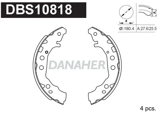 Brake Shoe Set (DBS10818)