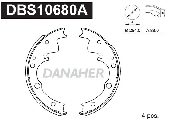 Brake Shoe Set (DBS10680A)