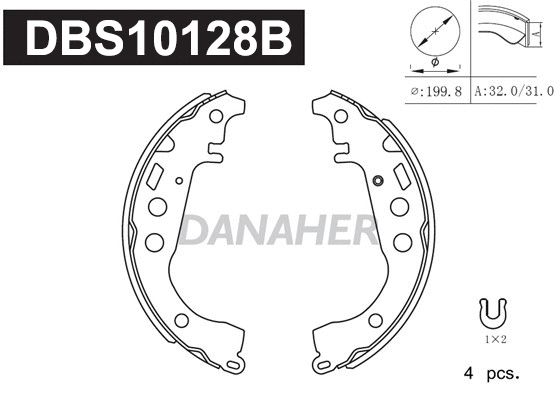 Brake Shoe Set (DBS10128B)