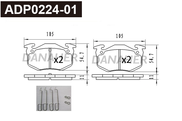 Brake Pad Set, disc brake (ADP0224-01)