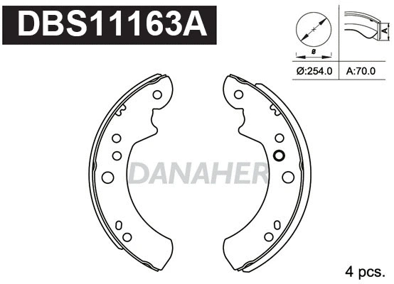 Brake Shoe Set (DBS11163A)