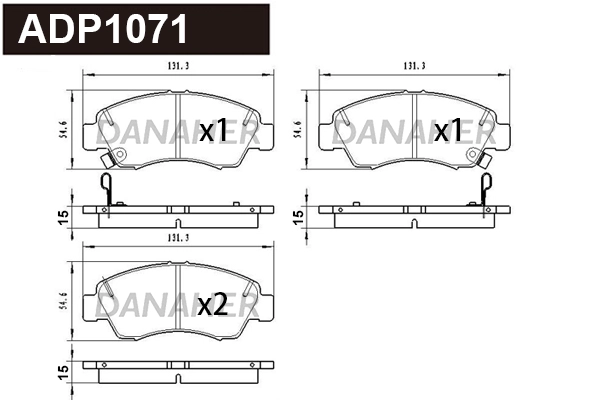 Brake Pad Set, disc brake (ADP1071)
