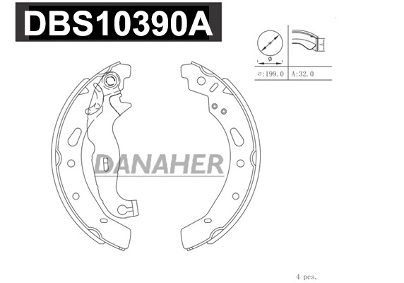 Brake Shoe Set (DBS10390A)