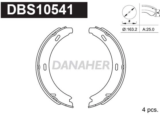 Brake Shoe Set, parking brake (DBS10541)