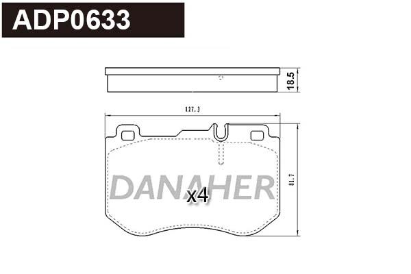 Brake Pad Set, disc brake (ADP0633)