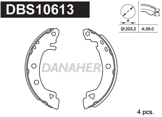 Brake Shoe Set (DBS10613)