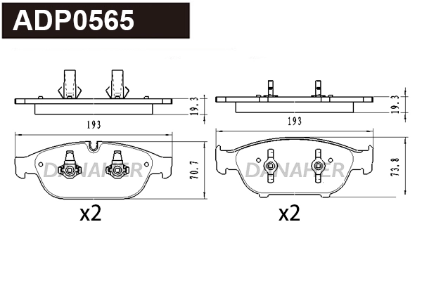 Brake Pad Set, disc brake (ADP0565)
