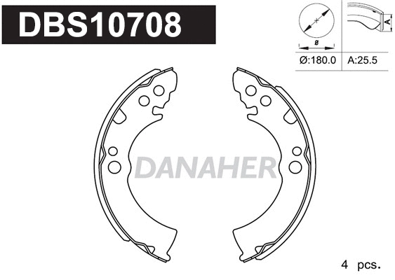 Brake Shoe Set (DBS10708)