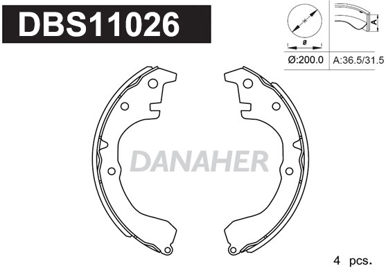 Brake Shoe Set (DBS11026)