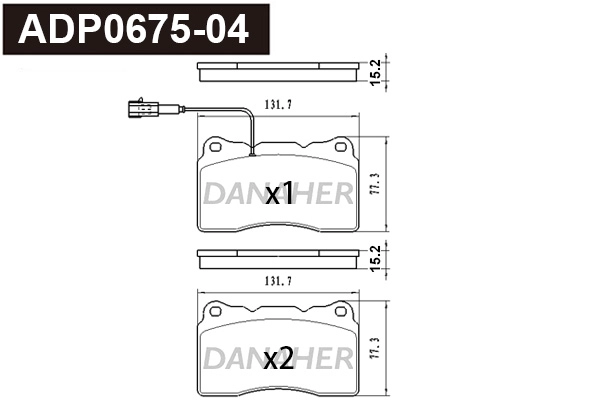 Brake Pad Set, disc brake (ADP0675-04)