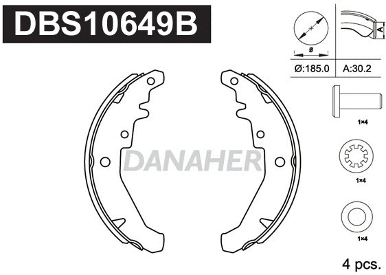Brake Shoe Set (DBS10649B)