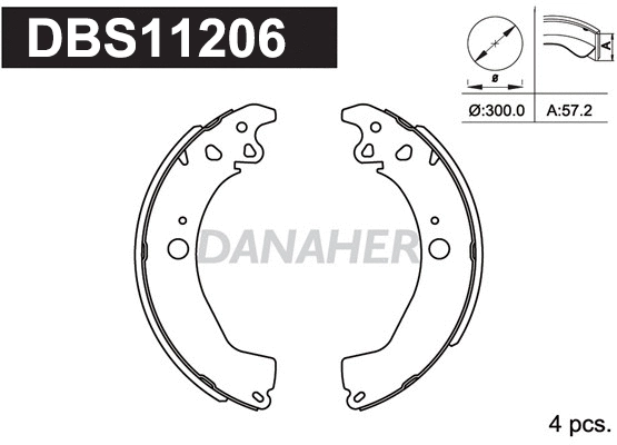 Brake Shoe Set (DBS11206)