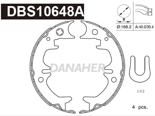 Brake Shoe Set, parking brake (DBS10648A)