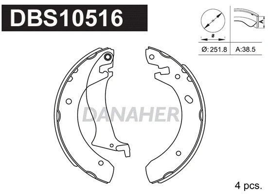 Brake Shoe Set (DBS10516)