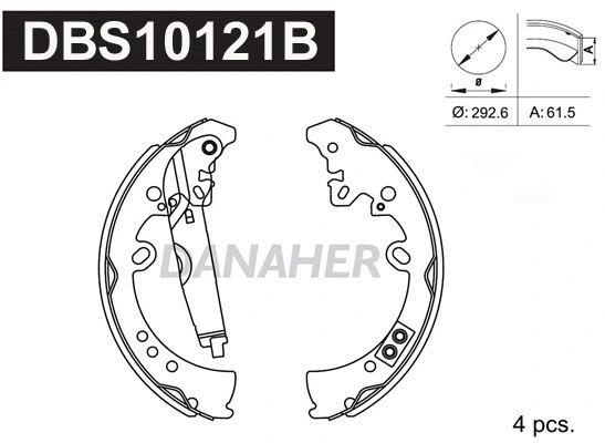 Brake Shoe Set (DBS10121B)