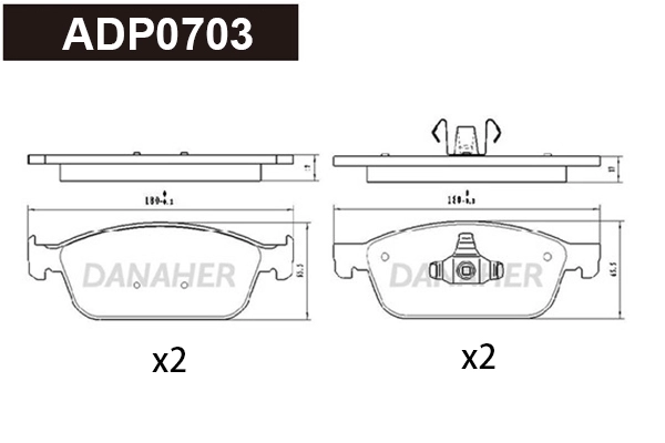 Brake Pad Set, disc brake (ADP0703)