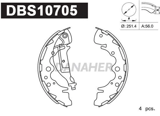 Brake Shoe Set (DBS10705)