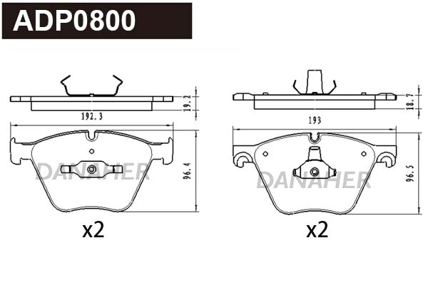 Brake Pad Set, disc brake (ADP0800)