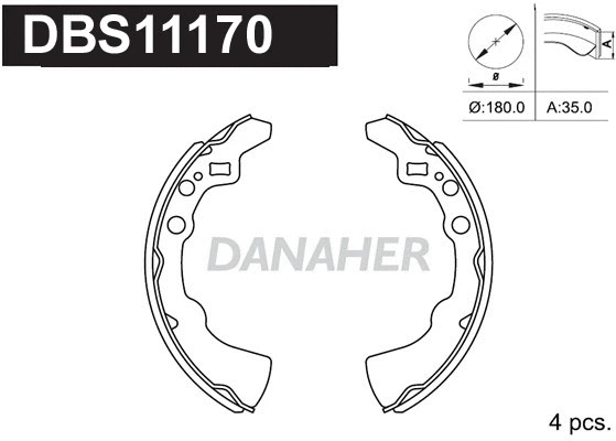 Brake Shoe Set (DBS11170)